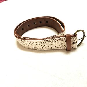 Bohemian Cream Crochet Macrame Lace Women's Belt